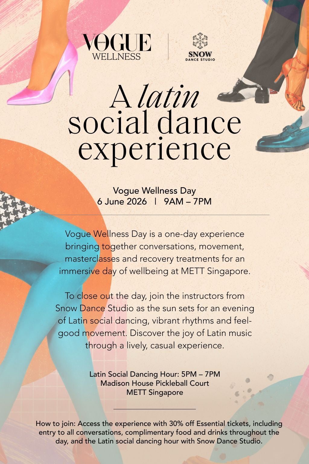 Vogue Wellness × Snow Dance Studio — A Latin social dance experience, Vogue Wellness Day, 6 June 2026