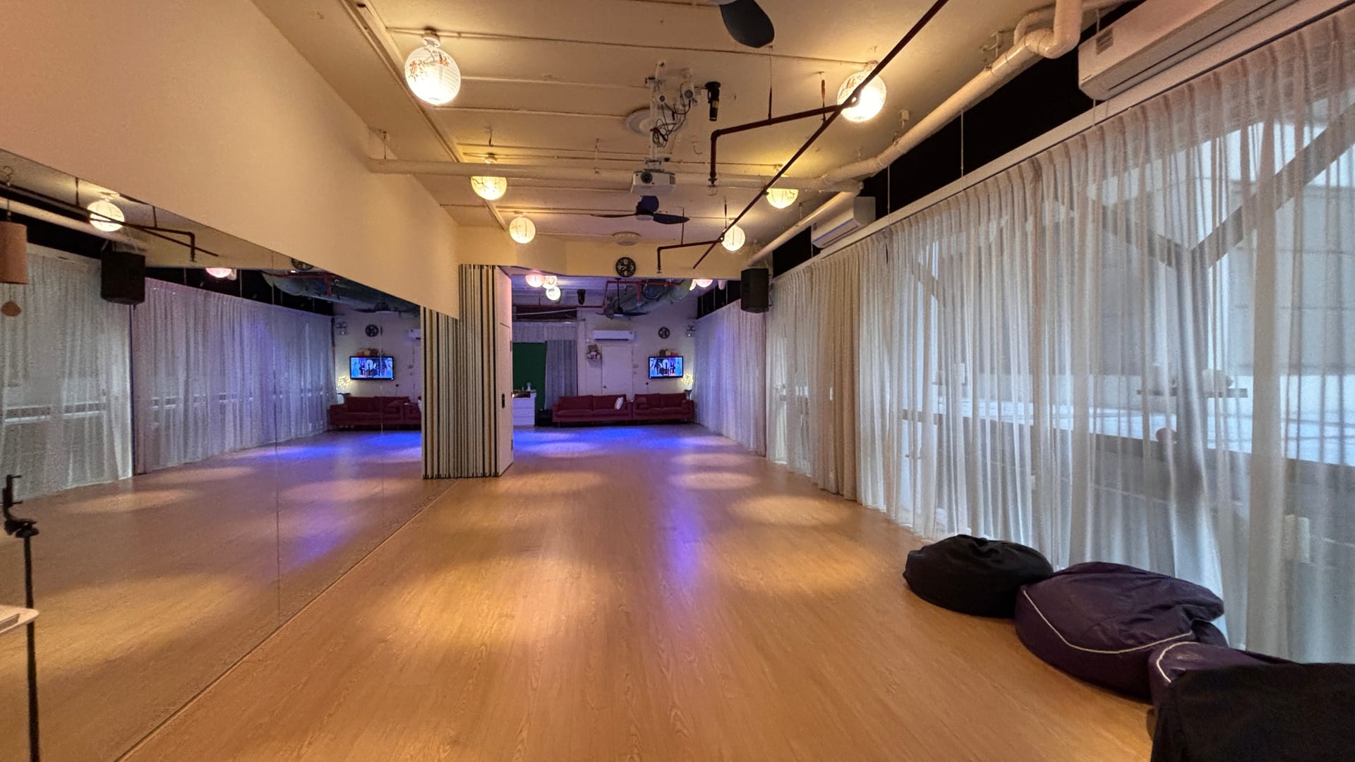 The dance room at Snow Dance Studio