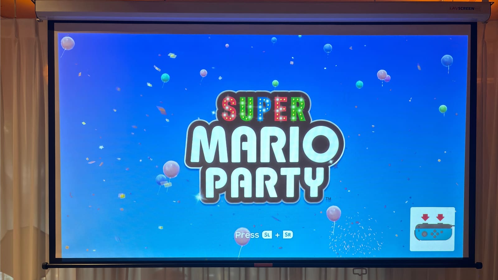The Nintendo Lounge set up for big-screen gaming